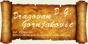Dragovan Gornjaković vizit kartica